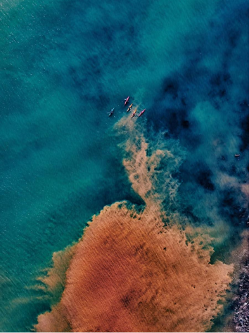 Kayaking through the shallows off Koh Tang