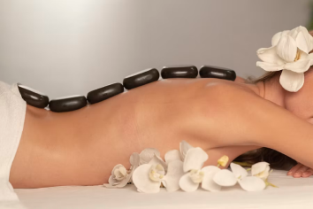 Spa treatment in an open-air wellness pavilion